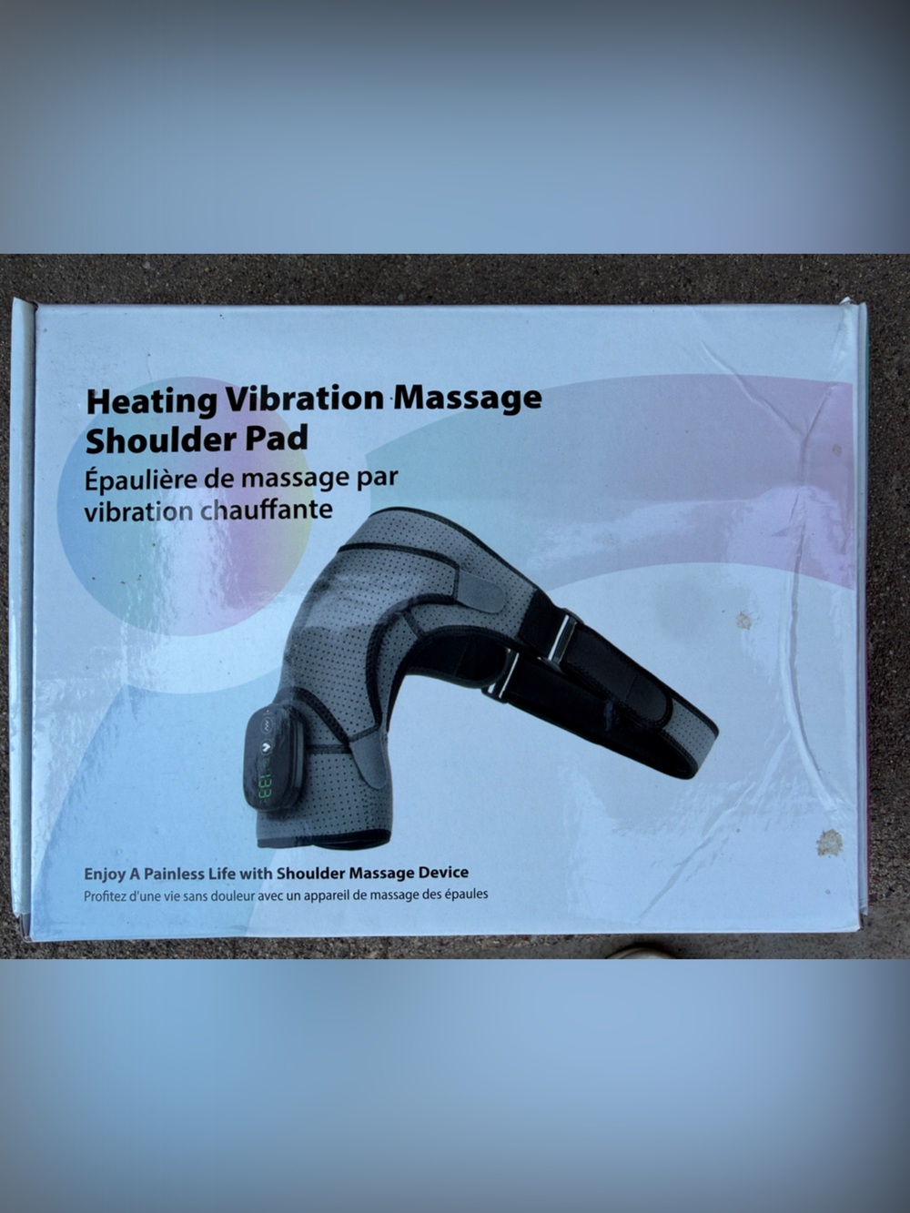 Heating Vibration Shoulder Massage Pad - Gray With temperature setting